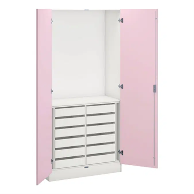 Norden wood/metal cabinets B100xD47xH210 white