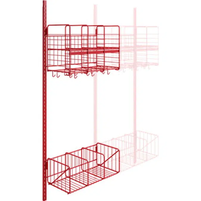 Wille 3-tray wall Add-on section