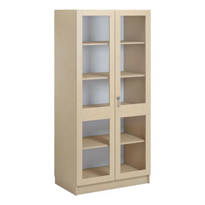 Norden material cabinet 2 solida glas B100xD60xH210 birch