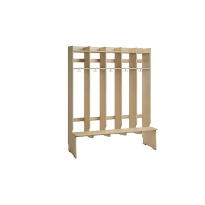Flexi 28 klädfack hel med sittbänk golvmodell