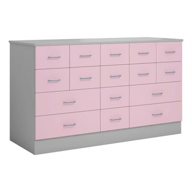 Norden merchant desk 16 drawer B152xD59xH89 grey