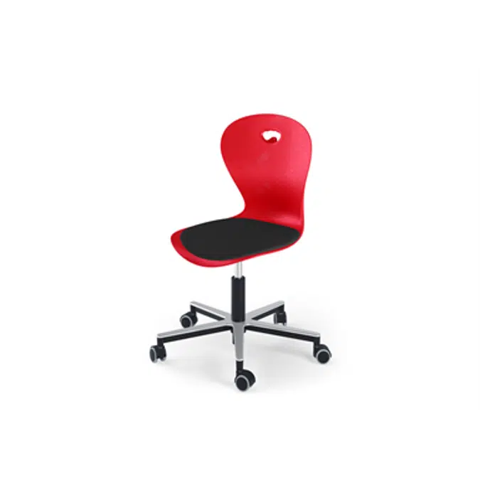 Stol Karoline gasslift Alu Large sh 50-70 cm med hjul