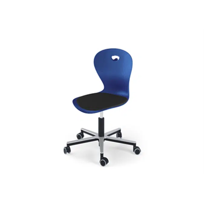 Stol Karoline gasslift Alu Large sh 50-70 cm med hjul