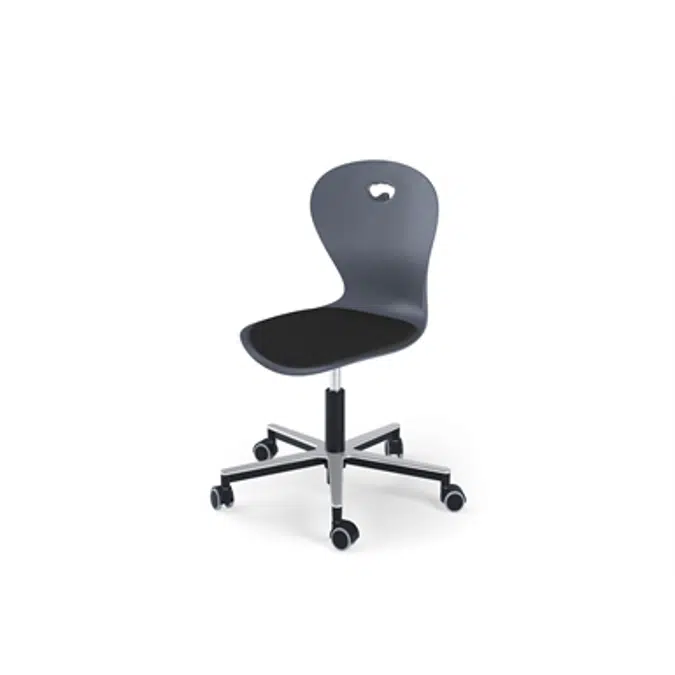 Stol Karoline gasslift Alu Large sh 50-70 cm med hjul