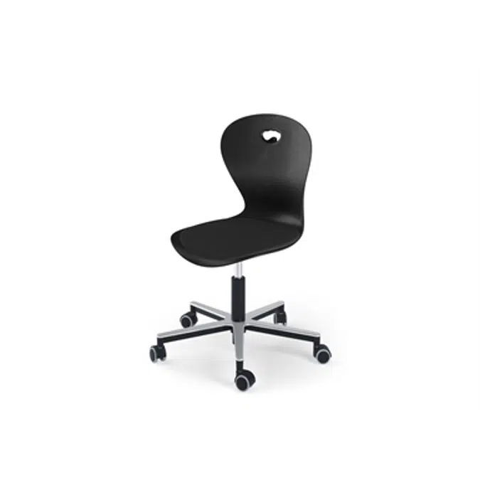 Stol Karoline gasslift Alu Large sh 50-70 cm med hjul