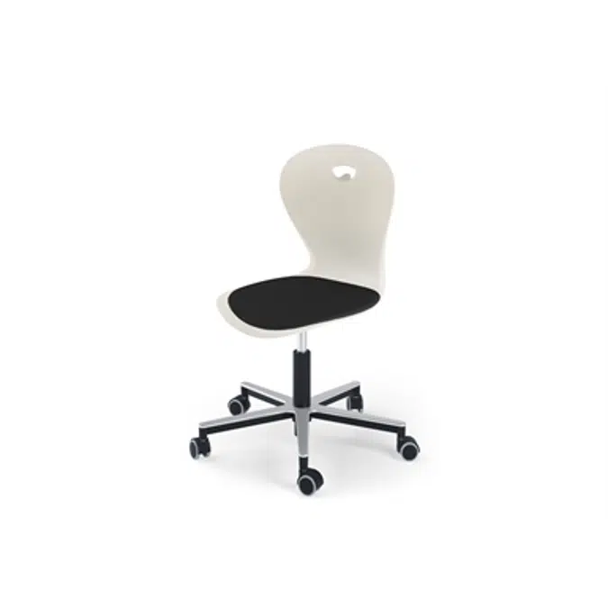 Stol Karoline gasslift Alu Large sh 50-70 cm med hjul