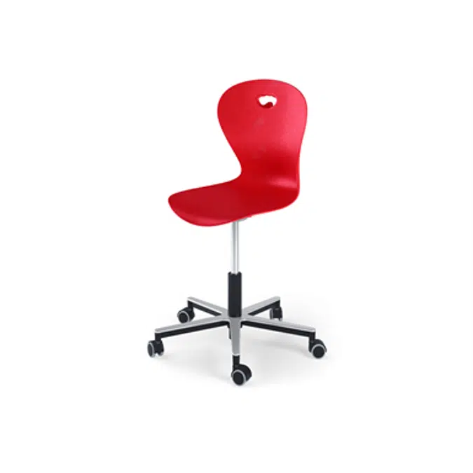 Stol Karoline gasslift Alu Large sh 50-70 cm med hjul