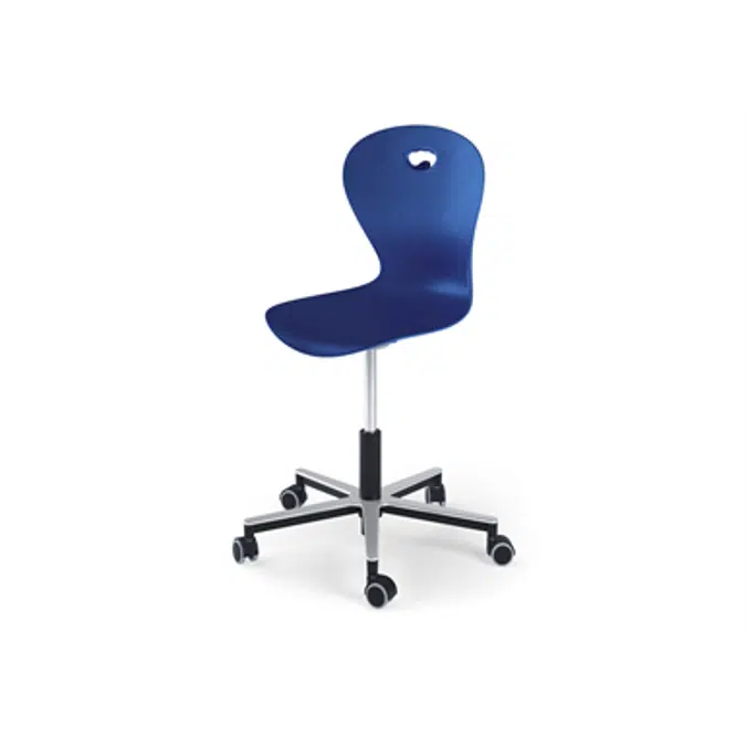 Stol Karoline gasslift Alu Large sh 50-70 cm med hjul