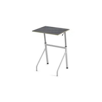Image for Table Altudo acoustic linoleum 70x60 cm white frame