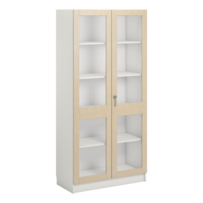 Image for Norden material cabinet 2 solida glas B100xD47xH210 white