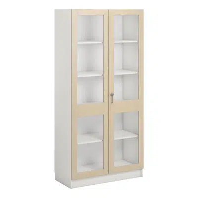 Norden material cabinet 2 solida glas B100xD47xH210 white