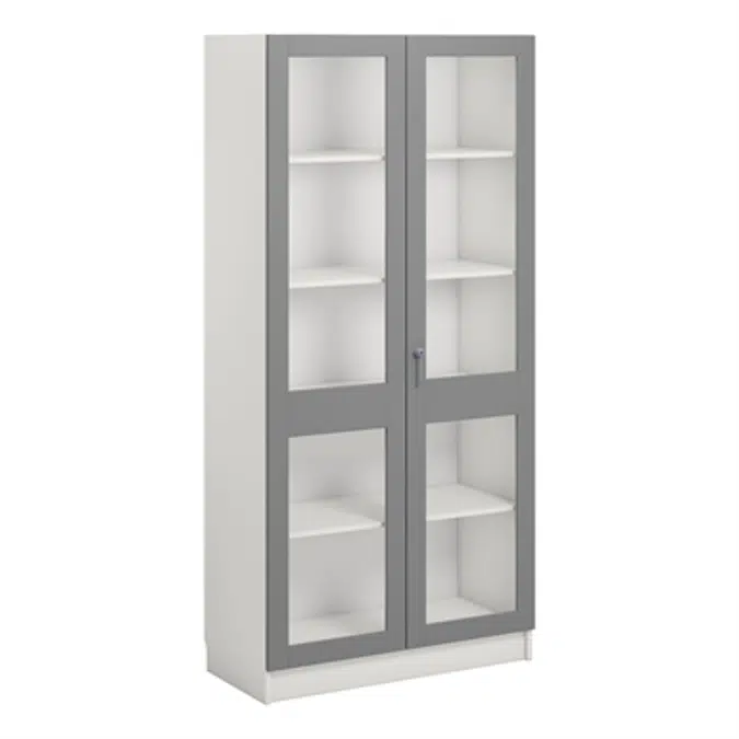 Norden material cabinet 2 solida glas B100xD47xH210 white