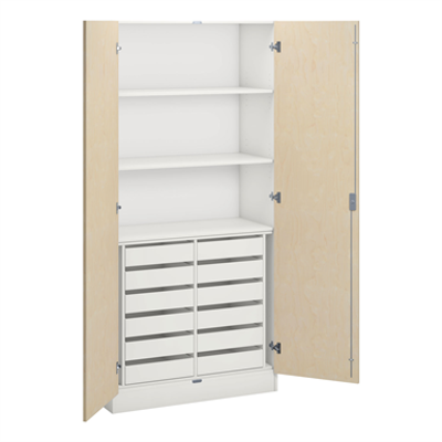 Image for Norden material cabinet 3 shelves, 12 drawer B100xD47xH210 white