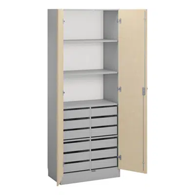 Norden material cabinet 12 drawer B80xD47xH210 grey