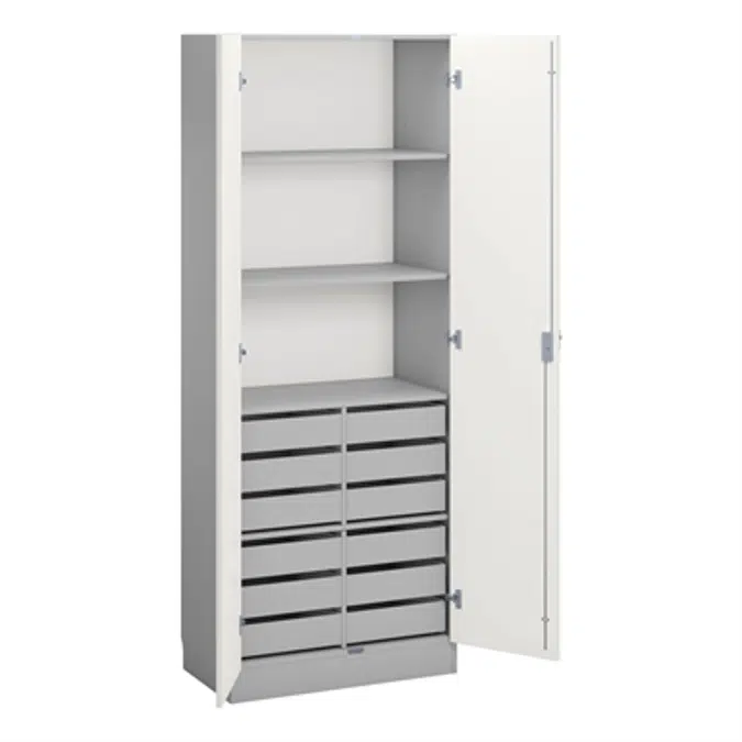 Norden material cabinet 12 drawer B80xD47xH210 grey