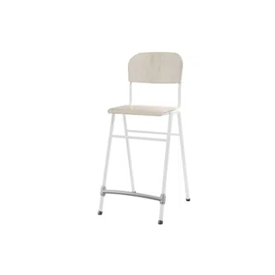 Matte 65 cm small seat white frame