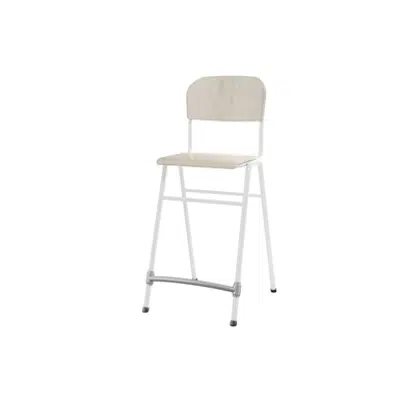 Image for Matte 65 cm small seat white frame