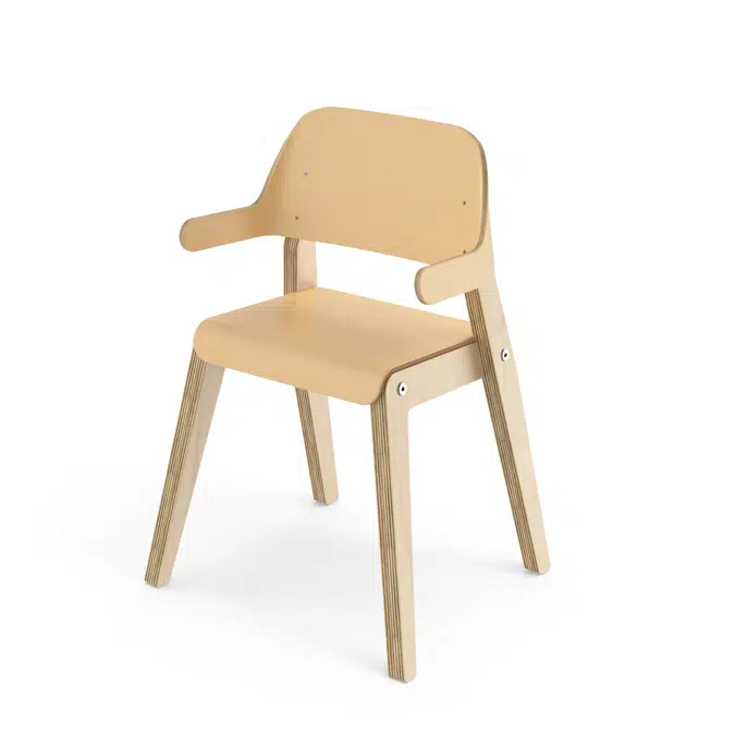 Barnstol Grow D28 med armstöd sh 37 cm