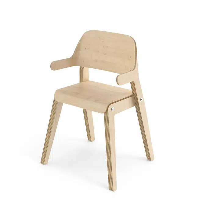 Barnstol Grow D28 med armstöd sh 37 cm