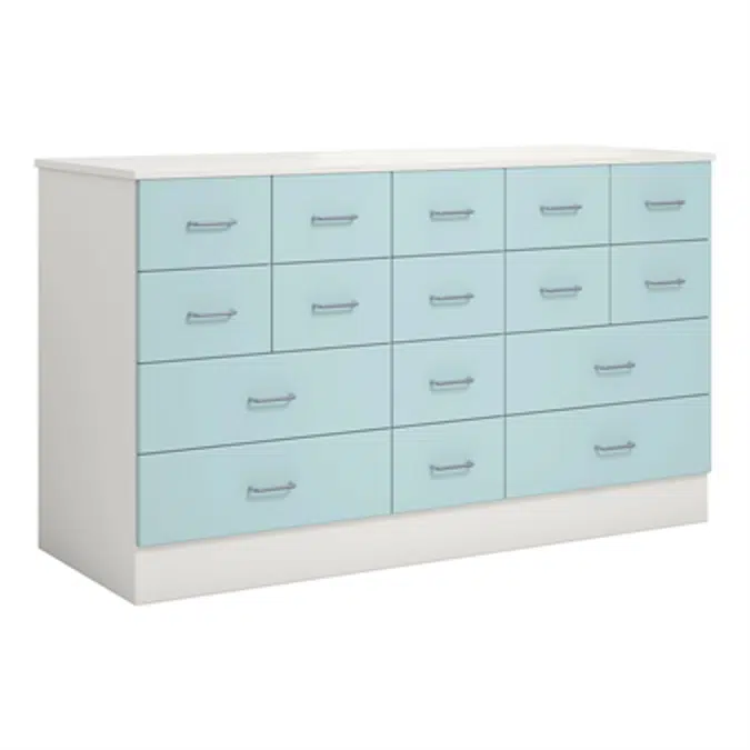Norden merchant desk 16 drawer B152xD59xH89 white
