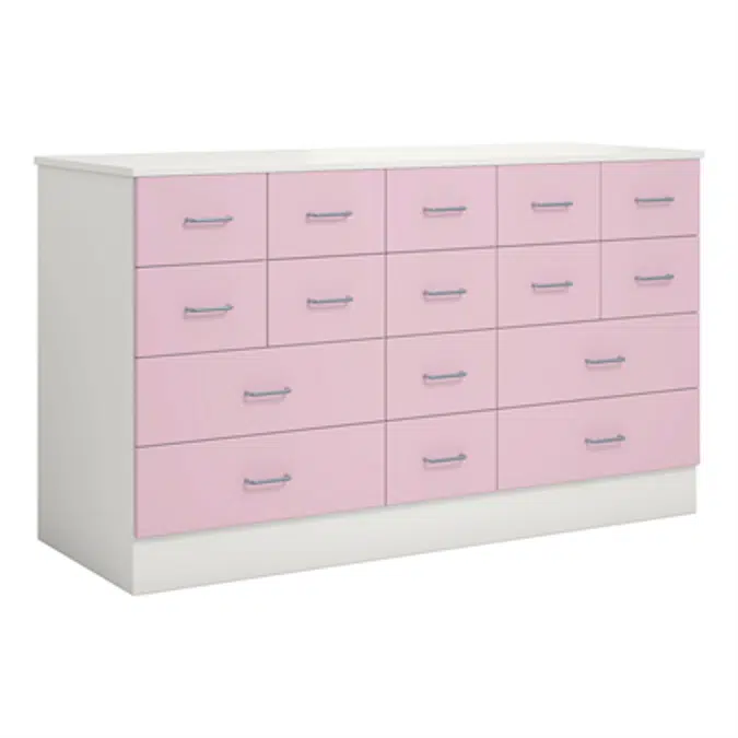 Norden merchant desk 16 drawer B152xD59xH89 white