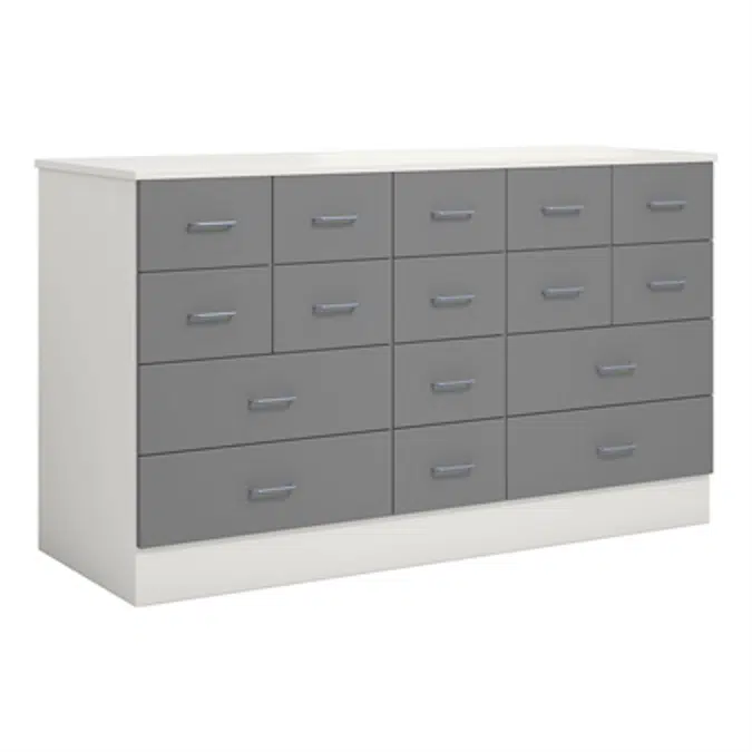 Norden merchant desk 16 drawer B152xD59xH89 white