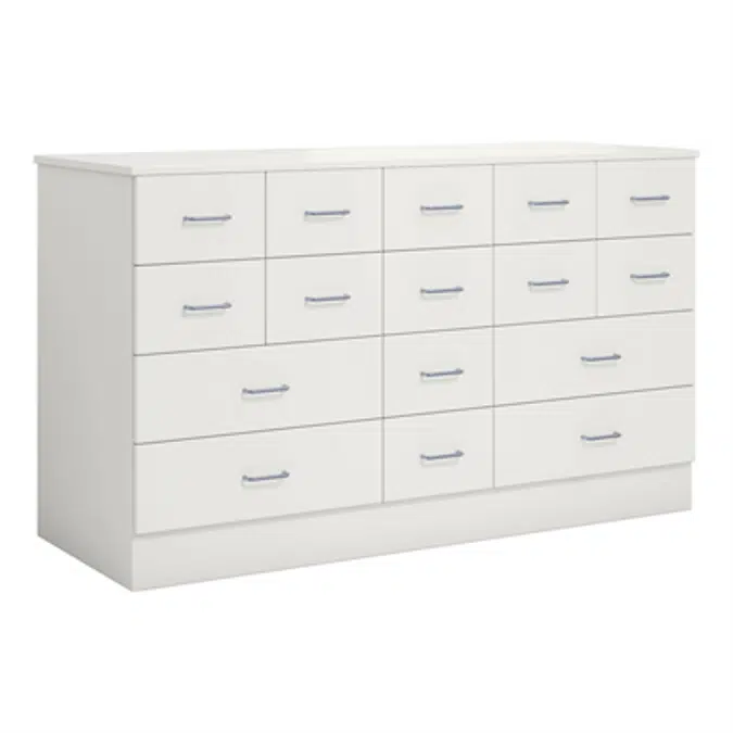 Norden merchant desk 16 drawer B152xD59xH89 white