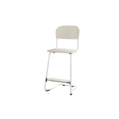 Matte 57/63 cm small seat white frame