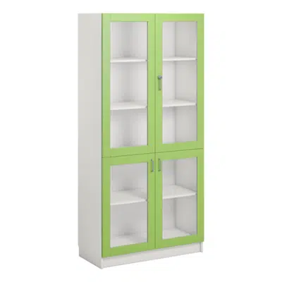 Norden material cabinet 4 glas B100xD47xH210 white