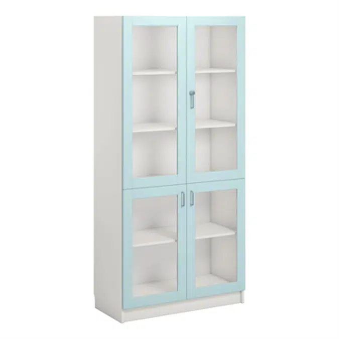 Norden material cabinet 4 glas B100xD47xH210 white