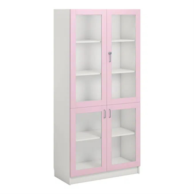 Norden material cabinet 4 glas B100xD47xH210 white