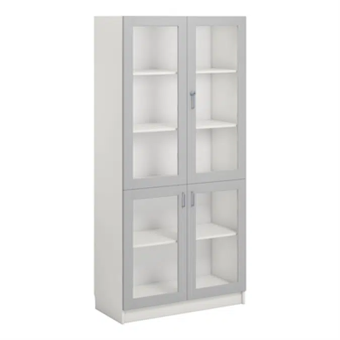 Norden material cabinet 4 glas B100xD47xH210 white