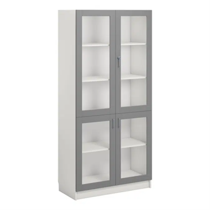 Norden material cabinet 4 glas B100xD47xH210 white