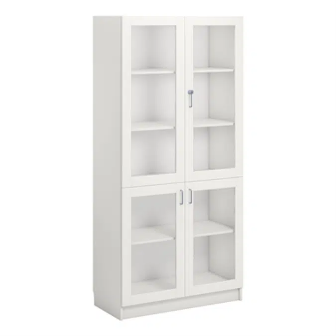 Norden material cabinet 4 glas B100xD47xH210 white