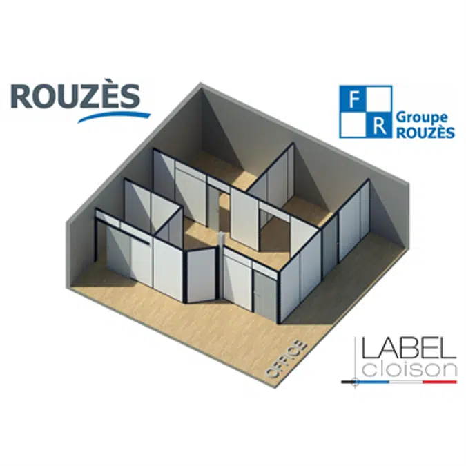 ROUZES Cloison Amovible OFFICE - Gamme VENTURI