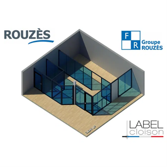 ROUZES Cloison Amovible  CLEAR UP - Gamme VENTURI