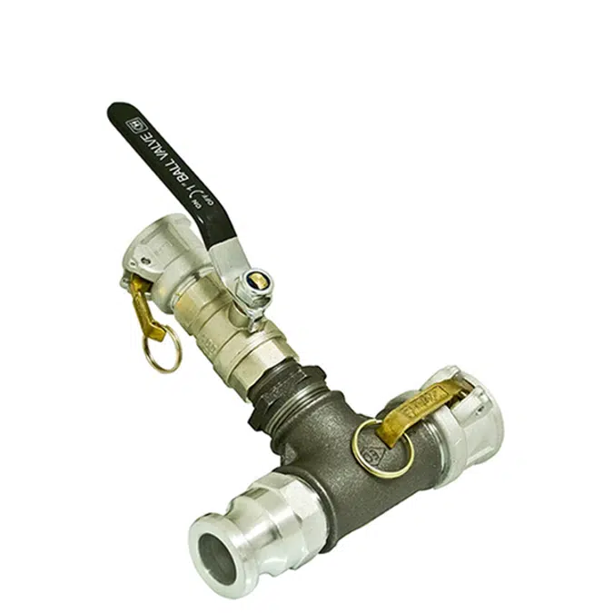 Heaters support equipment  - T-COUPLING CAMLOCK WITH BALL VALVE 63X50X63MM