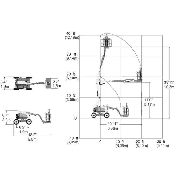 Boomlifts Articulated Diesel: JLG - 340AJ