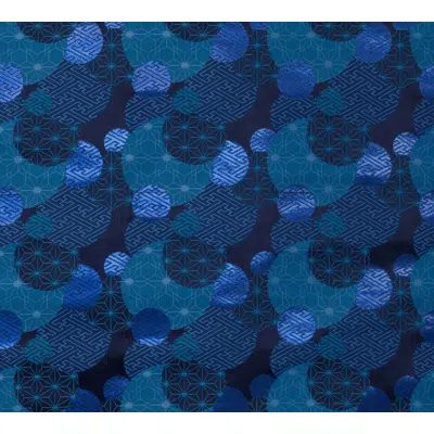 Image pour Fabric with Balloon design FUSENKOMON [ 風船小紋 ]_Blue