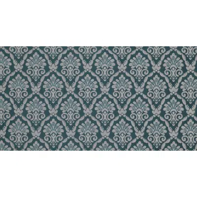 billede til Fabric with Damask design [ damask ]_Blue