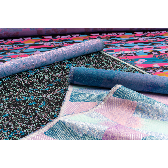 Fabric with Damask design [ damask ]_Blue