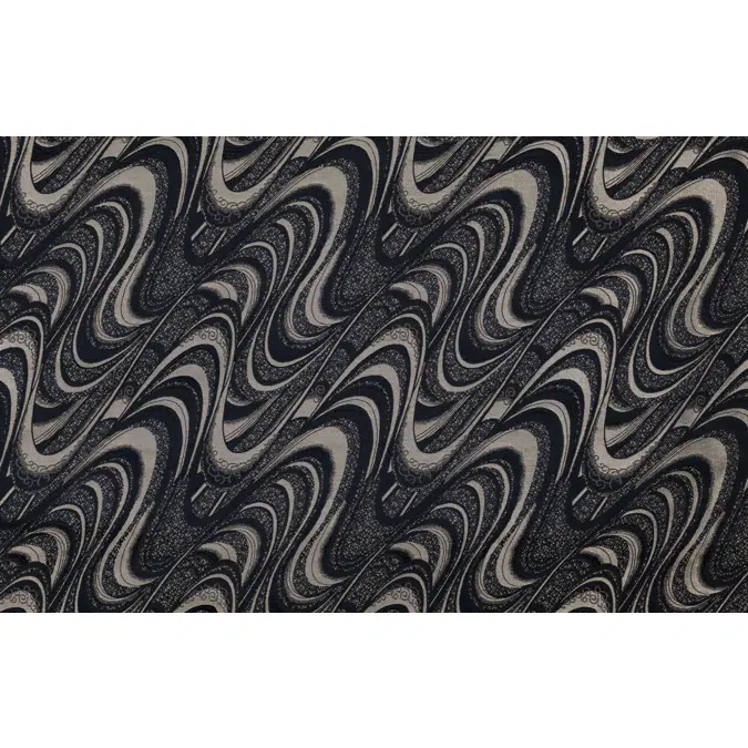 Fabric with Running water design [ 流水 ]_Black