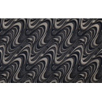 fabric with running water design [ 流水 ]_black