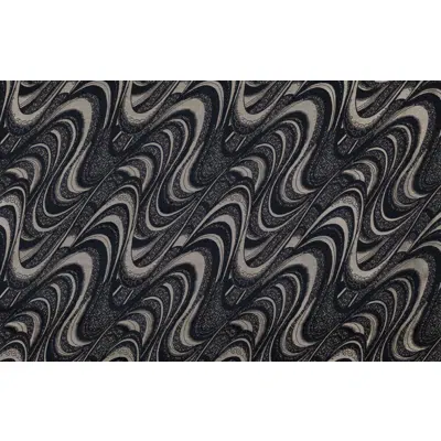 fabric with running water design [ 流水 ]_black