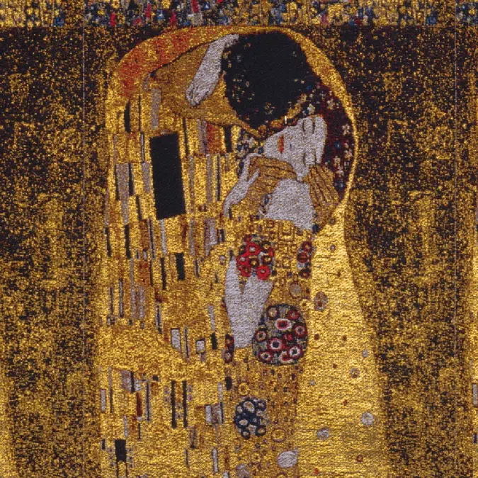 Fabric with The Kiss" by Klimt [ 接吻 ]_Gold