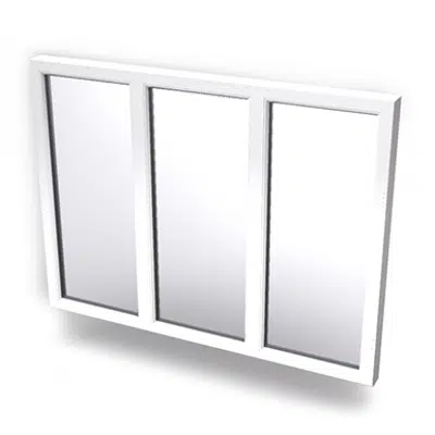 Image for Intakt window 2+1 glass 3-light with mullions All three fixed leafs