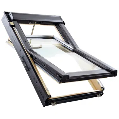 imagem para RotoQ Tronic centre-pivot roof window Q4 E_ wood