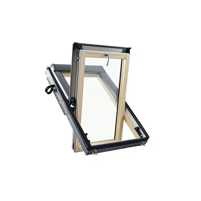 Designo R6 centre-pivot roof window wood