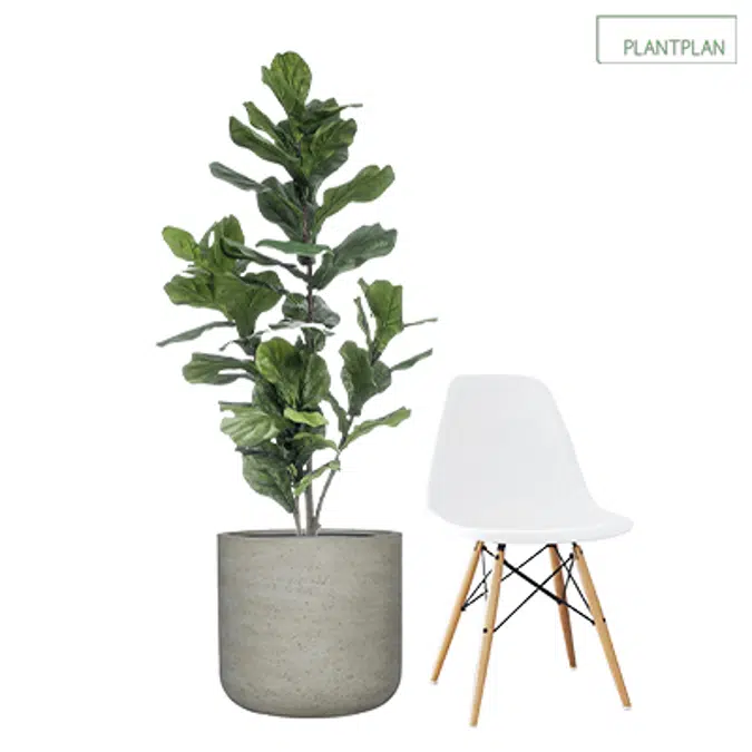 BIM objects - Free download! 1 x Grey, Concrete Effect Planter ...