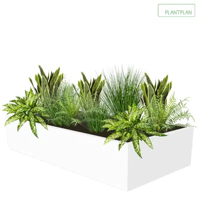 Image pour Cabinet Top Trough - Mixed Replica Planting - 1000mm x 500mm x 200mm